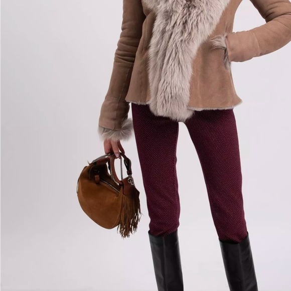 Dom goor shearling winter fur jacket beige us4 - Picture 9 of 9